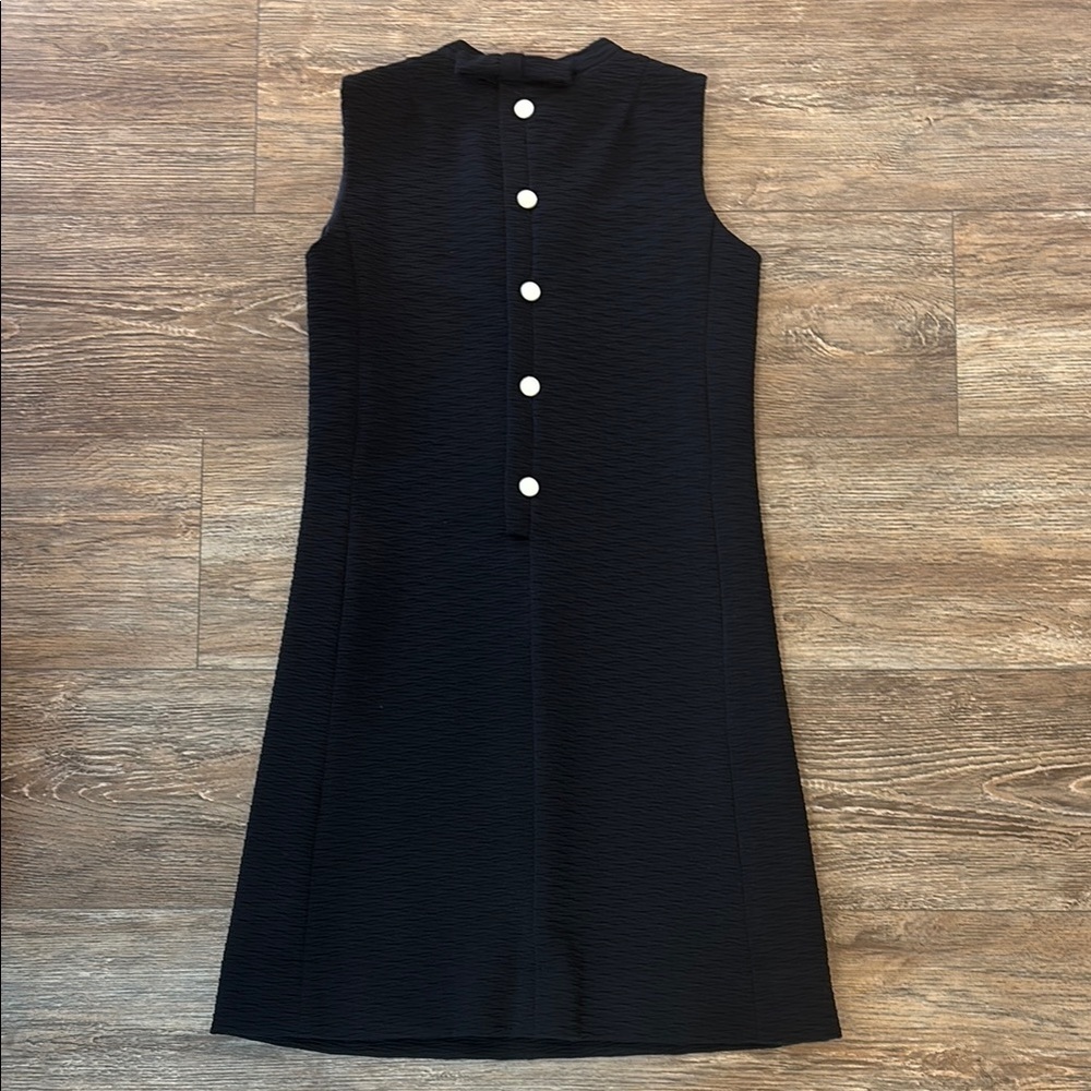 Vintage B. Altman Women's Size 8 LBD Black Sleeveless Shift Dress - Picture 8 of 10